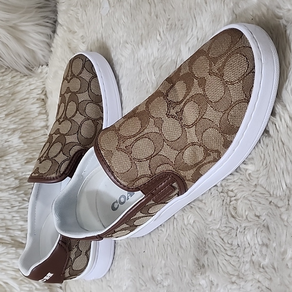 Coach 8B Size Brown Slip-On Athletic Shoes